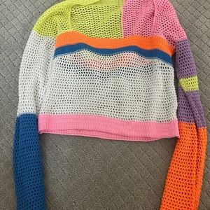colorblock knit sweater